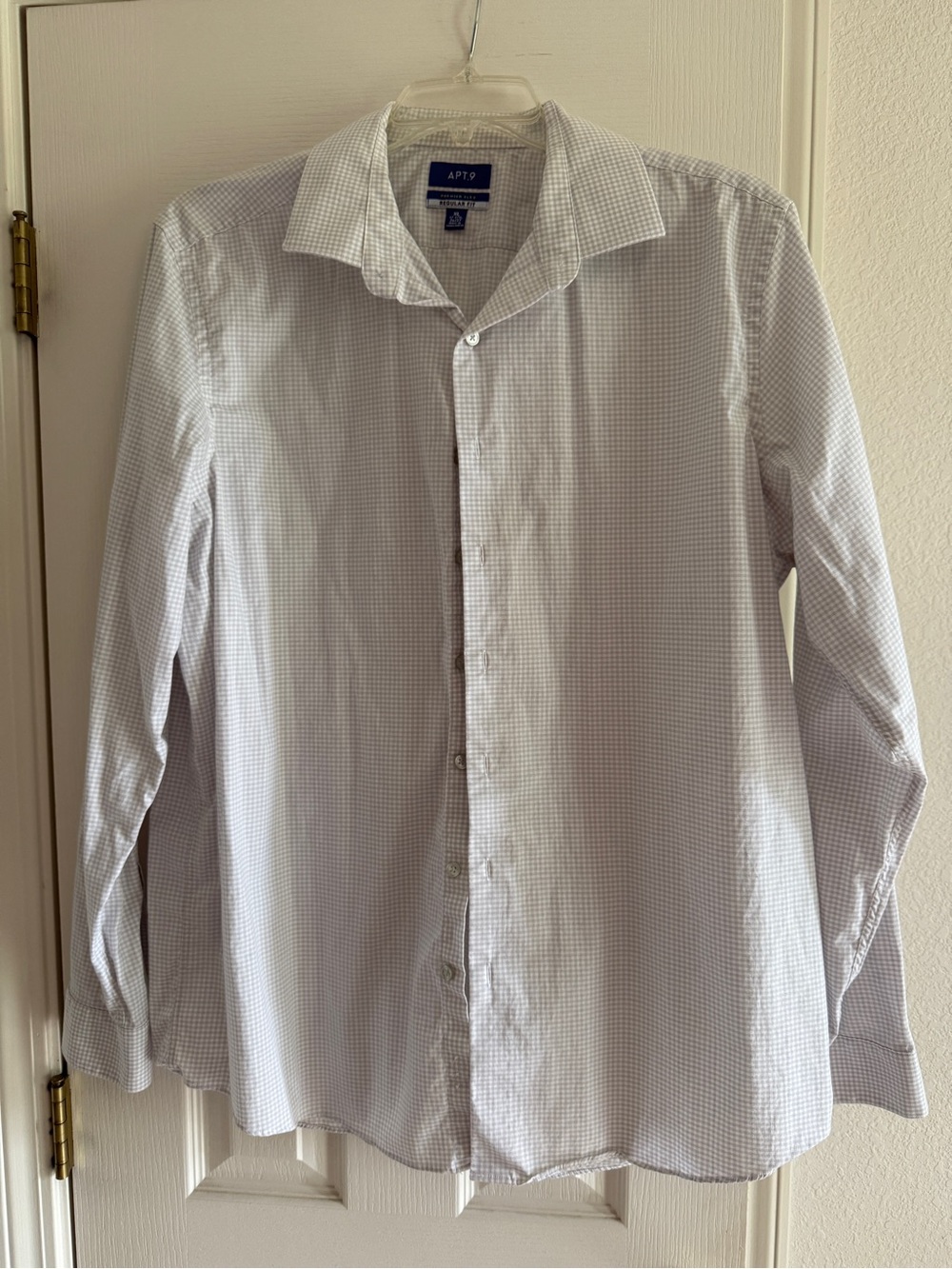 Apt. 9 Men's white & tan Micro-Check Dress Shirt